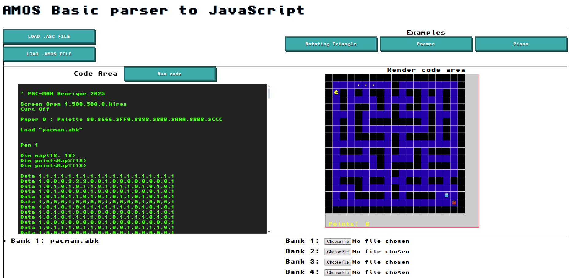 CRVJA, AMOS in Your Web Browser